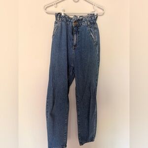 Zara Womens Jeans Paper Bag High Rise